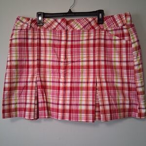 Vintage Carolina Blues Plus Plaid Mini Skort Y2K/90's Size 20W Stretch